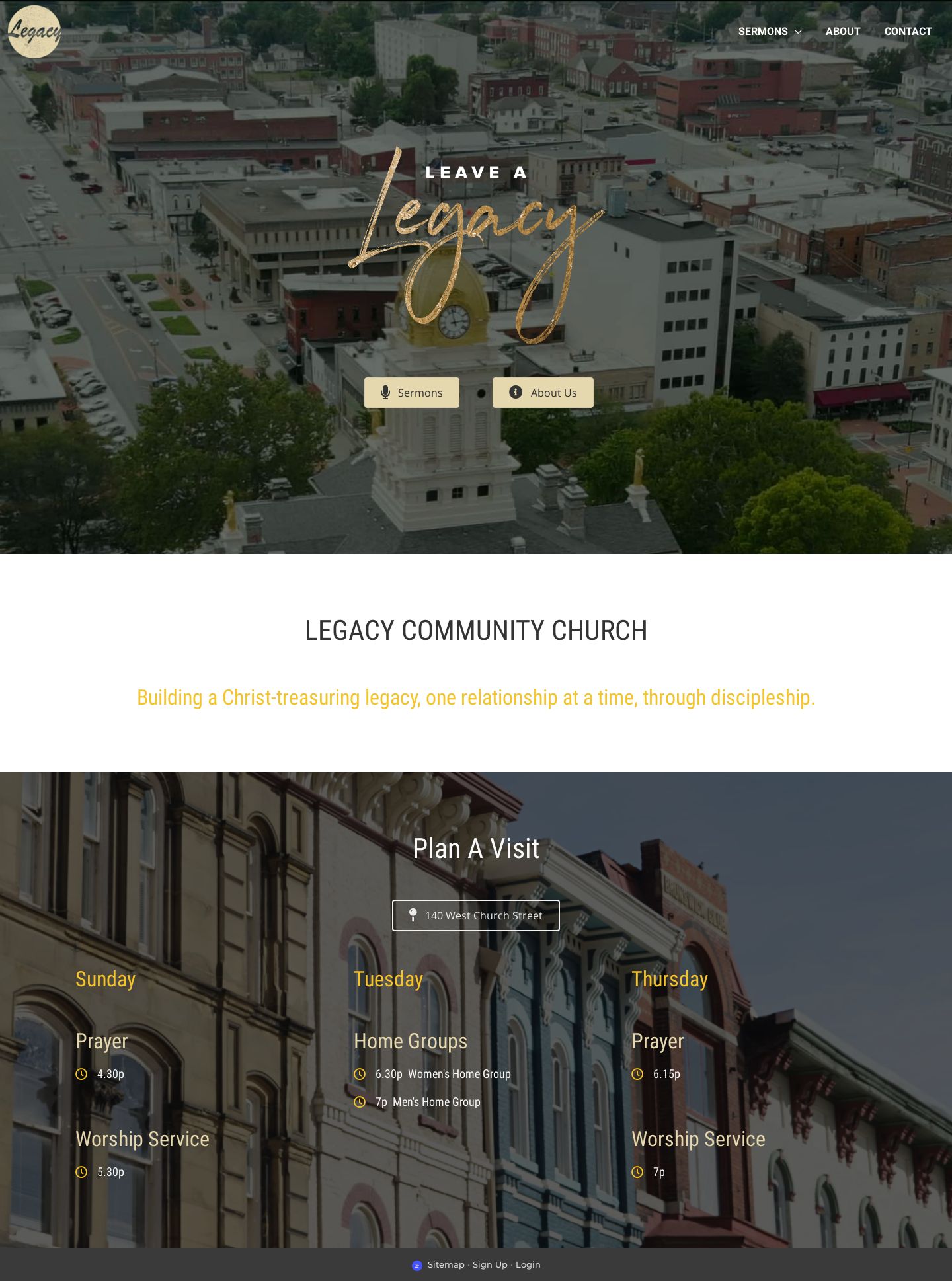 Digital church website design.